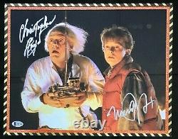 MICHAEL J FOX/ CHRISTOPHER LLOYD (Back to the Future) signed 11x14 display-BAS