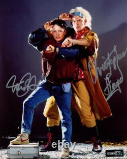 MICHAEL J FOX CHRISTOPHER LLOYD SIGNED 8x10 PHOTO BACK TO THE FUTURE BECKETT BAS