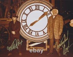 MICHAEL J FOX & CHRISTOPHER LLOYD Signed 11x14 BACK TO THE FUTURE Beckett J68044