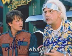 MICHAEL J FOX & CHRISTOPHER LLOYD Signed BACK TO THE FUTURE 11x14 Beckett J68692