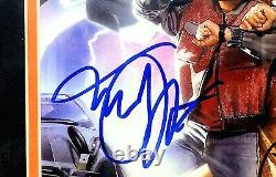 MICHAEL J FOX, CHRISTOPHER LLOYD Signed BACK TO THE FUTURE 8x10 Photo BAS Framed