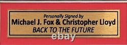 MICHAEL J FOX & CHRISTOPHER LLOYD Signed Display Back To The Future FRAMED COA