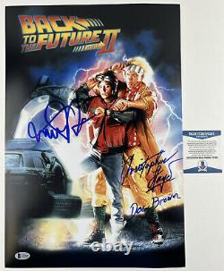 MICHAEL J FOX & CHRISTOPHER LLOYD signed 12x18 Poster Back to the Future 2 BAS