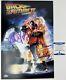 Michael J Fox & Christopher Lloyd Signed 12x18 Poster Back To The Future 2 Bas