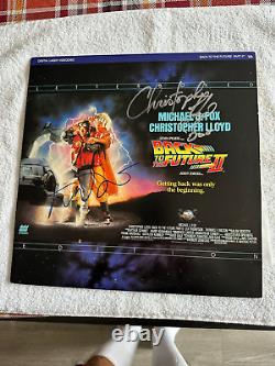 Michael Fox Christopher Lloyd signed Laser Disc autograph Back to the Future COA