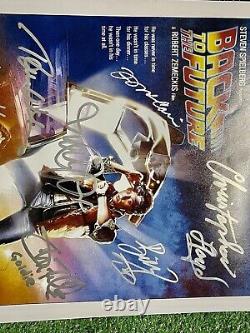 Michael J Fox BTTF Cast signed poster Christopher Lloyd Claudia Wells Tom Zane 2