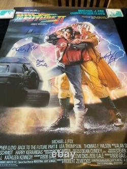 Michael J. Fox, Bob Gale & Christopher Lloyd SIGNED Back to the Future Pt. II