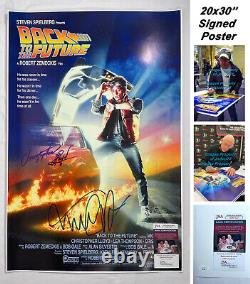 Michael J Fox Christopher LLoyd Signed BACK TO THE FUTURE 20x30 Poster PROOF JSA