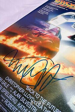 Michael J Fox Christopher LLoyd Signed BACK TO THE FUTURE 20x30 Poster PROOF JSA