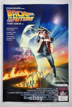 Michael J Fox Christopher LLoyd Signed BACK TO THE FUTURE 20x30 Poster PROOF JSA