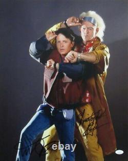 Michael J Fox/Christopher Lloyd Auto/Sign 16x20 Photo Back to Future JSA 174008
