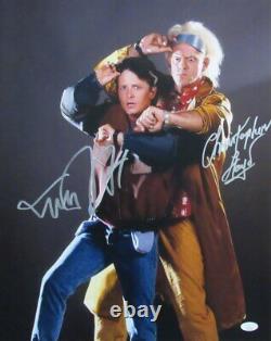 Michael J Fox/Christopher Lloyd Auto/Sign 16x20 Photo Back to Future JSA 174015