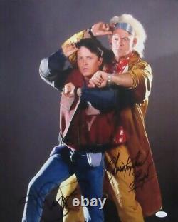Michael J Fox/Christopher Lloyd Autographed 16x20 Photo Back To Future JSA