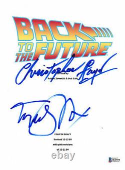 Michael J Fox Christopher Lloyd Autographed Back To The Future Script Beckett