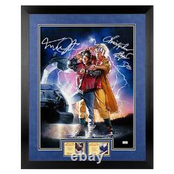 Michael J. Fox Christopher Lloyd Autographed Back to Future 16x20 Framed Photo