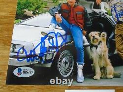 Michael J Fox & Christopher Lloyd Back To The Future Genuine Signed Autographs