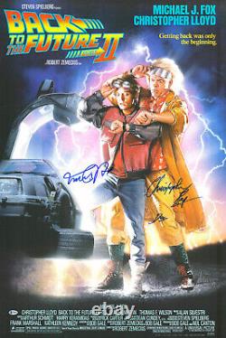 Michael J Fox Christopher Lloyd Back To The Future Part II Signed Poster Bas 3