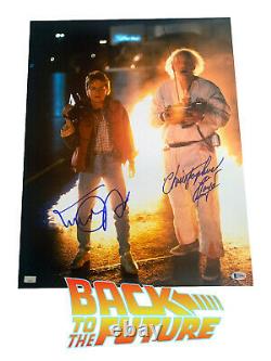 Michael J Fox Christopher Lloyd Back To The Future Signed 16x20 Photo Auto Bas 1