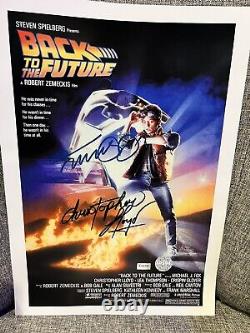 Michael J Fox, Christopher Lloyd Back To The Future Signed Mini Poster A3 COA