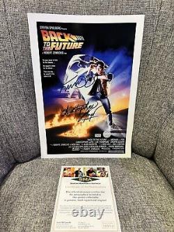 Michael J Fox, Christopher Lloyd Back To The Future Signed Mini Poster A3 COA