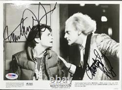 Michael J Fox & Christopher Lloyd Back To The Future Signed Photo Framed PSA/DNA