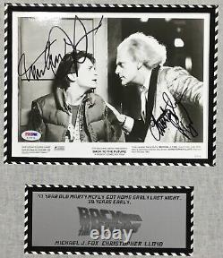 Michael J Fox & Christopher Lloyd Back To The Future Signed Photo Framed PSA/DNA