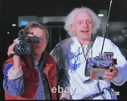 Michael J Fox/Christopher Lloyd Back to Future Signed 16x20 Photo BAS 164133