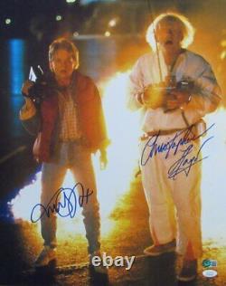 Michael J Fox/Christopher Lloyd Back to Future Signed 16x20 Photo BAS 164300