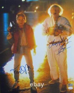 Michael J Fox/Christopher Lloyd Back to Future Signed 16x20 Photo BAS 164303