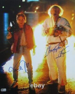Michael J Fox/Christopher Lloyd Back to Future Signed 16x20 Photo BAS/JSA 164149
