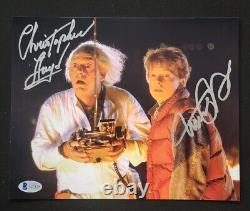 Michael J Fox Christopher Lloyd Dual Signed 8x10 Back To The Future BAC A27829