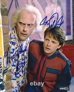 Michael J Fox & Christopher Lloyd Dual Signed BACK TO THE FUTURE 8x10 FanExpo