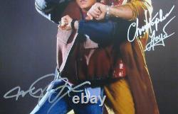 Michael J Fox/Christopher Lloyd Sign/Auto 16x20 Photo Back to Future JSA 174004