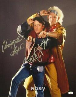 Michael J Fox/Christopher Lloyd Sign/Auto16x20 Photo Back to the Future JSA 3679