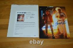 Michael J Fox Christopher Lloyd Signed 11x14 Back To Future with AUTOGRAPH LOA