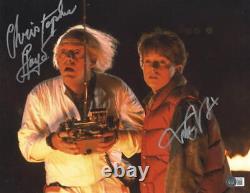 Michael J Fox Christopher Lloyd Signed 11x14 Photo Back To The Future Bas Loa