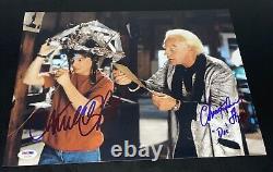 Michael J Fox & Christopher Lloyd Signed 11x14 Photo Back to the Future PSA T4