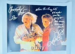 Michael J Fox Christopher Lloyd Signed 16x20 Canvas Photo Back To Future Bas 518