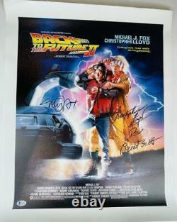 Michael J Fox Christopher Lloyd Signed 16x20 Canvas Photo Back To Future Bas 523