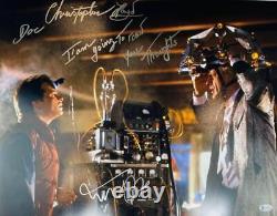 Michael J Fox Christopher Lloyd Signed 16x20 Photo Back To Future Bttf Bas 529