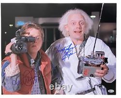 Michael J Fox Christopher Lloyd Signed 16x20 Photo Back To The Future Beckett 1