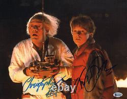Michael J Fox Christopher Lloyd Signed Auto Back To The Future 11x14 Photo Bas