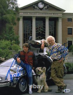 Michael J Fox Christopher Lloyd Signed Auto Back To The Future 11x14 Photo Bas