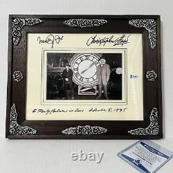 Michael J Fox Christopher Lloyd Signed Autograph Back To The Future 3 Prop Frame