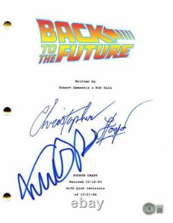 Michael J Fox & Christopher Lloyd Signed Autograph Back To The Future Script Bas