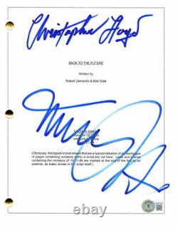 Michael J Fox Christopher Lloyd Signed Autograph Back To The Future Script Bas
