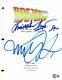 Michael J Fox & Christopher Lloyd Signed Autograph Back To The Future Script Bas