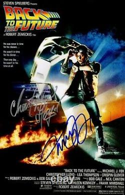 Michael J. Fox & Christopher Lloyd Signed Back To The Future 11x17 Movie Poster