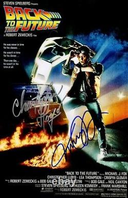 Michael J. Fox & Christopher Lloyd Signed Back To The Future 11x17 Movie Poster