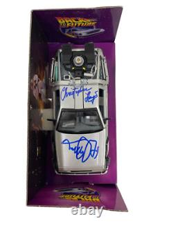 Michael J Fox Christopher Lloyd Signed Back To The Future 124 Delorean Psa 23